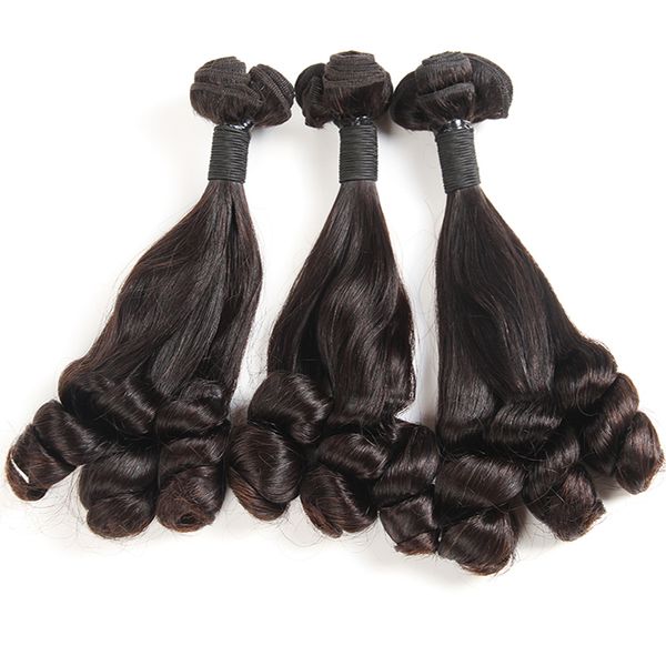 

double drawn funmi hair duchess curly natural black brazilian indian virgin human remy hair weaves 8-18 inch