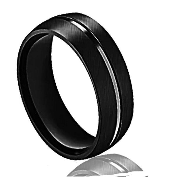 

wedding rings 8mm fashion punk rock black ring stainless steel cool men jewelry, Slivery;golden