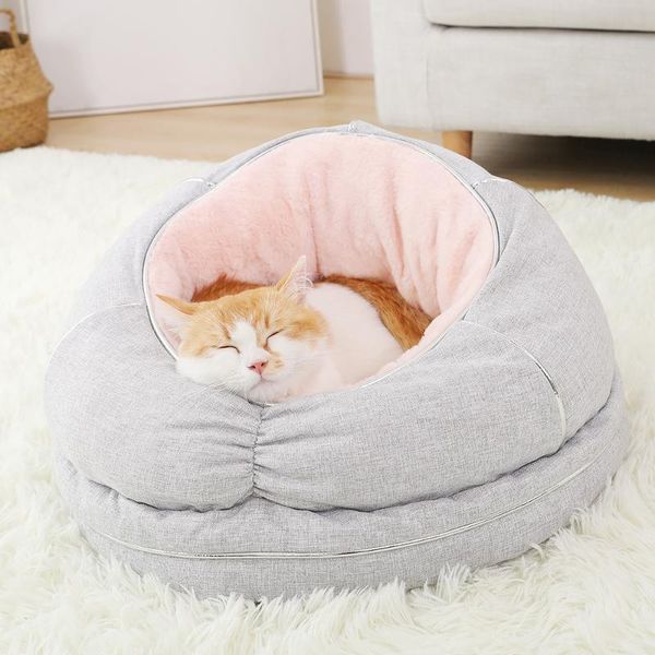 

cat beds & furniture round pet bed dog winter warm sleeping house basket radiator mat coussin chat rond chaud products jj60mw