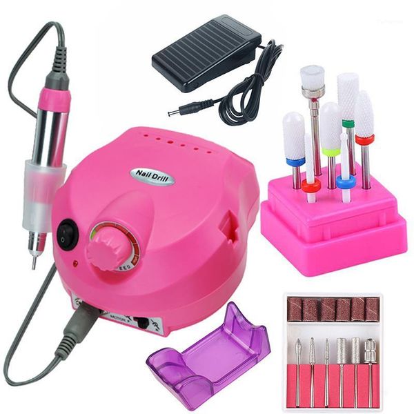 

35000/20000 rpm electric nail drill machine ceramic bits set milling cutters manicure pedicure tips strong file equipment1