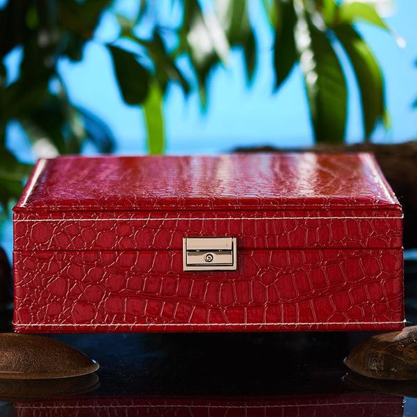 

jewelry pouches, bags large capacity leather double layer storage box bracelet earring necklace ring multilayer, Pink;blue