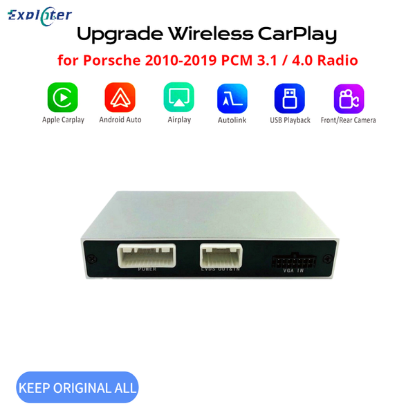 

car gps & accessories exploter wireless carplay for panamera cayman 911 978 macan 2010-2021 pcm 3.1 4.0 system upgrade