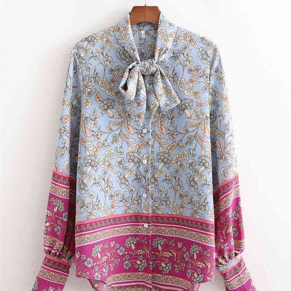 

hsa women spring blouses long sleeve flower s bow tie casual chiffon shirt blusas roupa feminina 210430, White