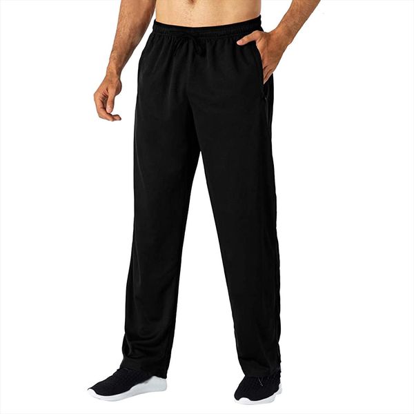 

running jogging fashion zipped pockets women pants sweatpants elastic waist long trousers casual, Black