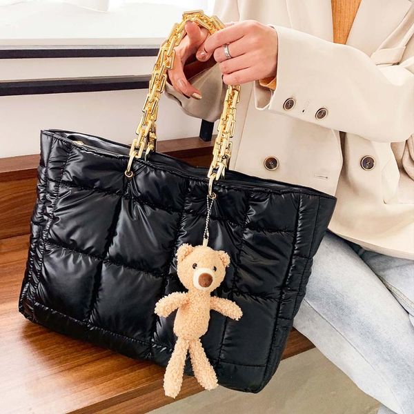 

women bag thick chain tote bags for women leather big shoulder bag ladies large capacity shopper purse and handbag mmm