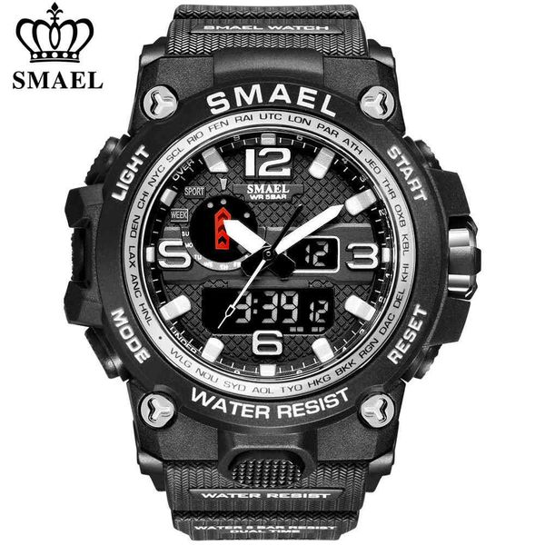 SMAEL MENS Relógios Top Luxury Marca Esportes Assista Homens à prova d'água Digital Quartzo relógio de pulso Militar Chronógrafo Relogio Masculino X0524