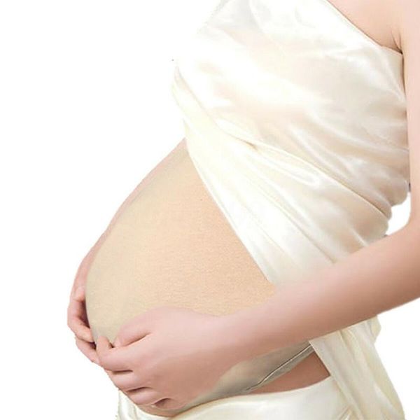 

maternity intimates bump baby comfortable fake belly pregnant bag actor prop fleshcolor cross dressing halloween gift makeup cloth party tum, White