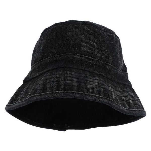 

wide brim hats 1pc bucket hat cotton retro denim cap summer sun outdoor headwear, Blue;gray