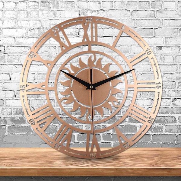 

creative retro decorative sun roman digital acrylic wall clock clocks