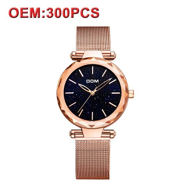 

wristwatches customize your logo lxury starry sky women watches fashion ladies watch waterproof steel wristwatch for woman relogio reloj, Slivery;brown