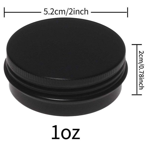 

bathroom storage & organization 12pcs 1oz black aluminum tin jars round screw lid containers empty metal cans for organizing cosmetic small