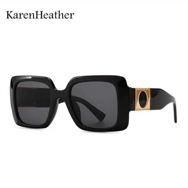 

sunglasses karenheather retro square for women men rectangle frame luxury designer sun glasses shading uv400 ins, White;black