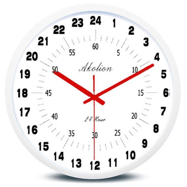 

est 24 hour dial design 12 inches plastic frame modern fashion decorative round wall clock clocks