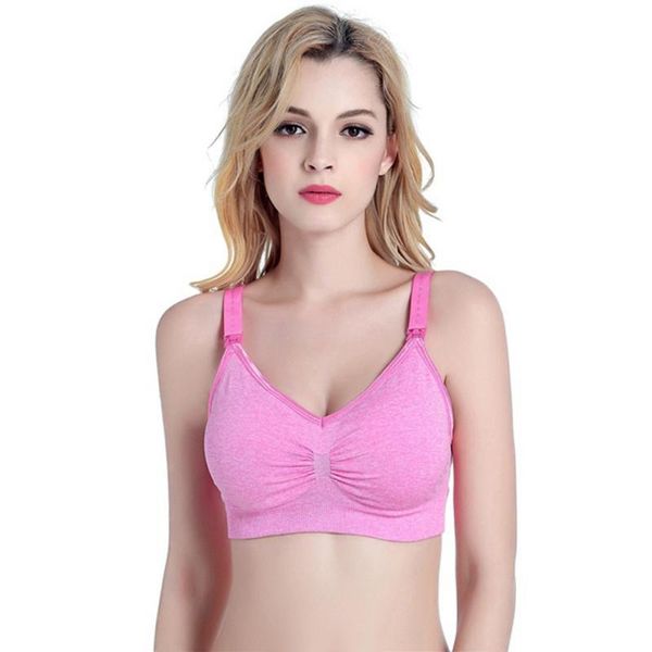 

maternity intimates cute pregnant woman nursing underwear anti-sag gather front button breastfeeding bra mothers clothings, White