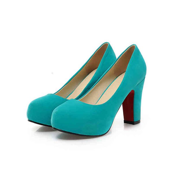 

sandals thick-soled high-heeled shoes autumn suede round-toe ladies single xl 43 fashion workplace women's simple u53j, Black