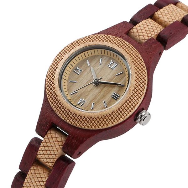

wristwatches vintage fashion women's watches full wooden clock lady natural wood bangle wrist elegant girls gifts, Slivery;brown