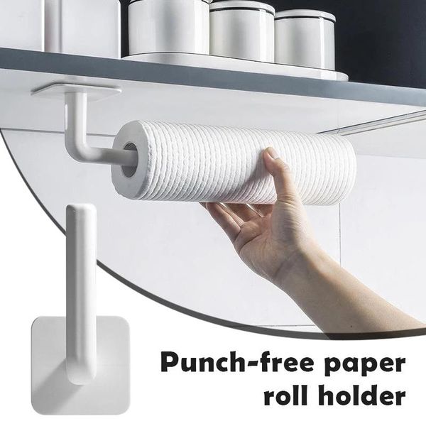 

toilet paper holders kitchen self-adhesive accessories under kitchens racks shelf for pot lids, cutting boarding storage tissue rack nail-fr
