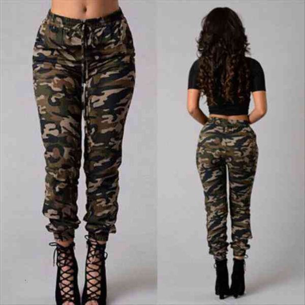 

camouflage trousers high waisted womens pants slim fit camo jogger army waistband sweatpants outdoor female, Black;white