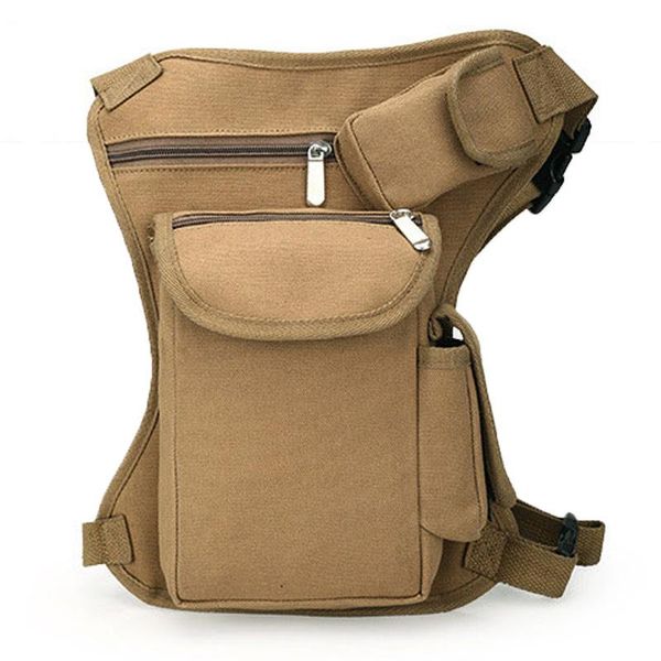 

multi-functional outdoor pockets leg bag canvas duffel pure riding bags