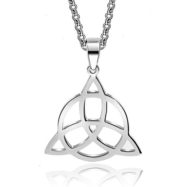 

simple viking rune triangle pendant necklace faith religious jewelry souvenir direct cross-border e-commerce necklace wholesale sale, Silver