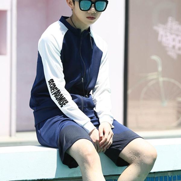 

women's swimwear haleychan women trans lesbian tomboy chest binder quick-drying set swimming pants bathing suit diving, White;black