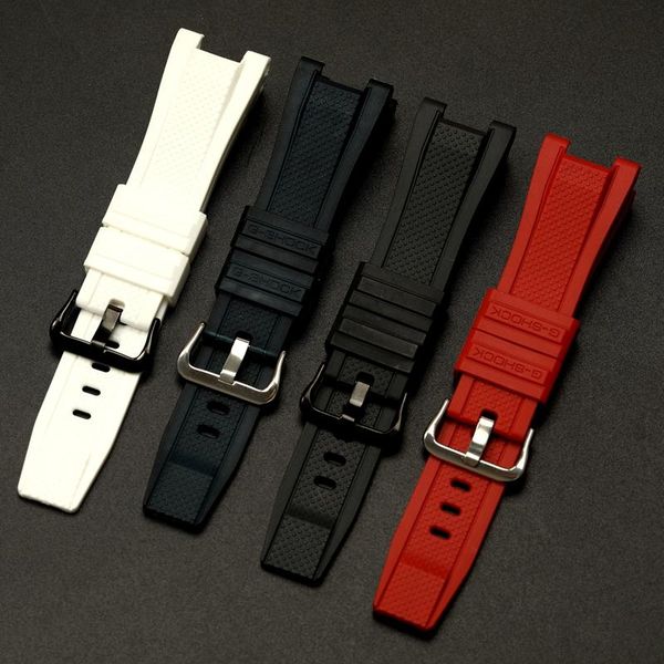 

watch bands for gst-s130/s110/s120/w130l/w100/210 rubber watchband black, blue, red, waterproof male bracelet wwith bump interface, Black;brown