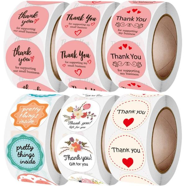 

gift wrap 500 pink thank you for supporting my business sticker contains a surprise