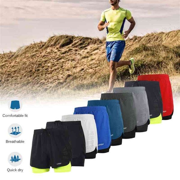

70% off outlet online outdoor sports wear lixada men's 2 in 1 running shorts quick drying training exercise jogging cycling, White;black