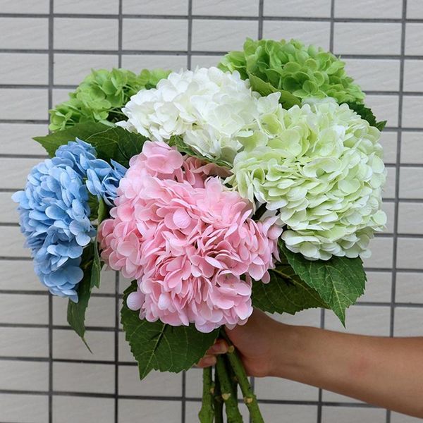 

artificial hydrangea flowers 3d el floriculture wedding party decoration 53cm handmade modern simple moisturizing feel flower decorative & w