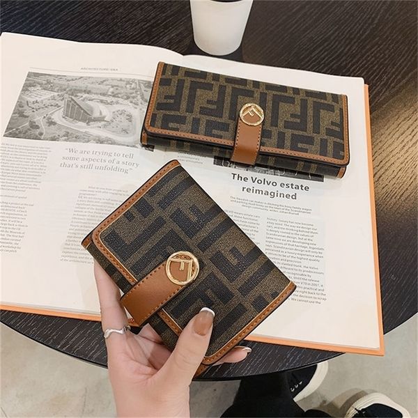

sale 90% off wallet women's short new printing retro ins student folding buckle zero wallet long, Red;black