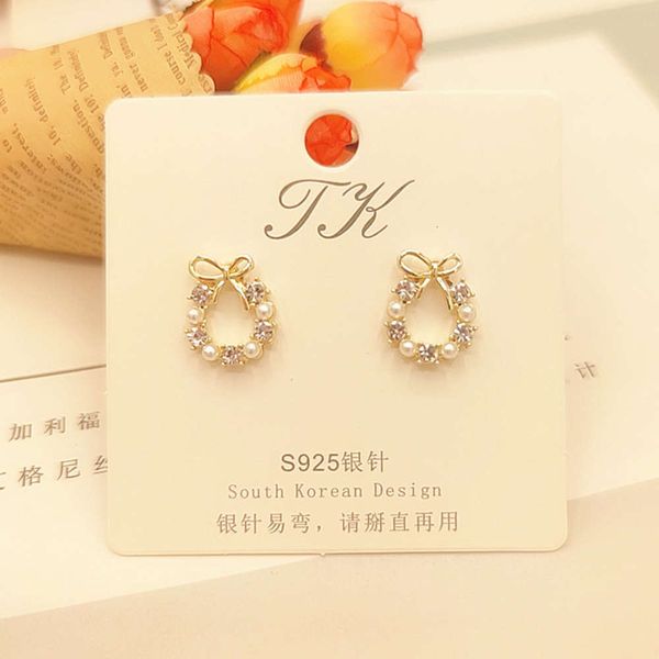 

fashion pearl wreath earrings simple temperament net red earrings