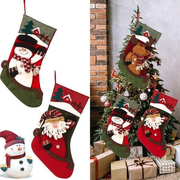 

christmas decorations knitted elk year santa home decor tree pendant xmas candy gift bag stockings
