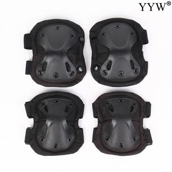 

4pc eva protective gear women men roller skates skateboard bike elbow knee pad guard skating child cycling riding bicycle & pads, Black;gray