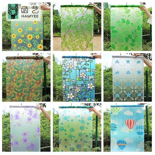 

wallpapers 45 wide self adhesive frosted glass with window pattern in toilet and bathroom
