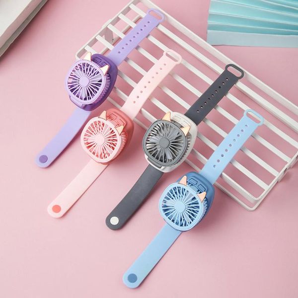 

electric fans z30 children's cartoon hand-held wristband fan outdoor travel sport watch portable usb silent