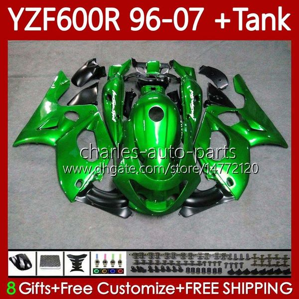 Carrozzeria + serbatoio per YAMAHA Thundercat YZF600R YZF 600R 600 R 1996 1997 1998 1999 2000 2001 Corpo 86No.147 YZF-600R 96 02 03 04 05 06 07 YZF600-R Verde metallo 96-2007 Carenatura