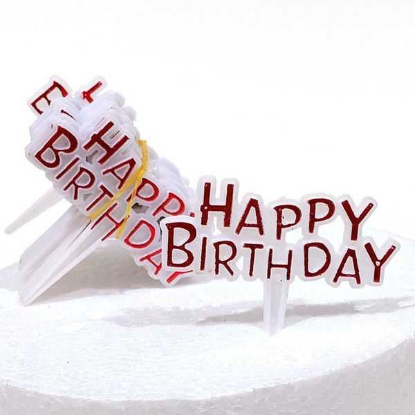 

other festive & party supplies 4pcs gold happy birthday cake er small acrylic boy girl dessert decoration for baby shower baking