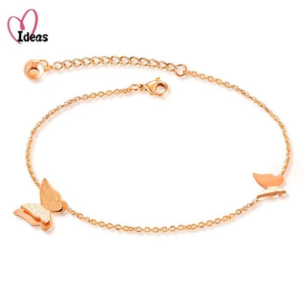 

anklets butterfly anklet leg chain summer beach bracelet stainless steel women's girl initial jewelry chirstmas gift, Red;blue