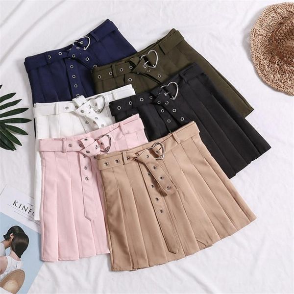 

skirts gowyimmes women pink high waist pleated skirt wind cosplay sashes kawaii girl simple a-line shool harajuku mini 301, Black
