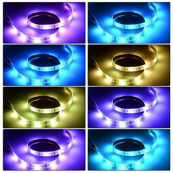 

strips usb led strip rgb+white with rf remote controller ip20/ip65 flexible light rgbw rgbww tv background lightgting