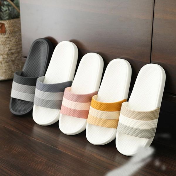 

slippers home women's fashion casual couples bathroom shower non-slip pool shoes woman slip on flats female sandales plates, Black