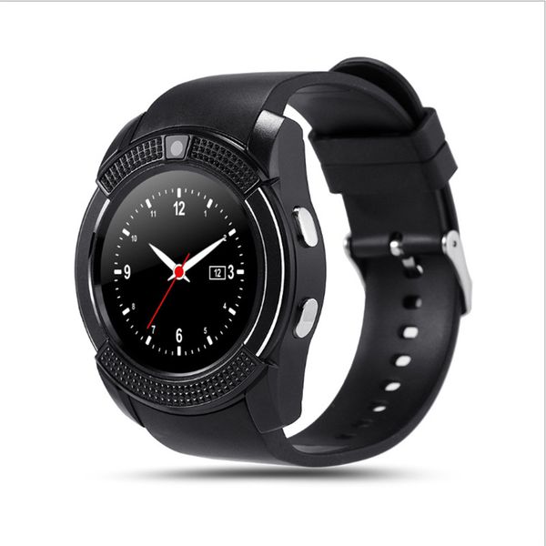 Orijinal Otantik V8 Akıllı Saatler Band 0.3 M Kamera SIM IPS HD Tam Daire Ekran Smartwatch Android Sistemi için Perakende Kutusu DHL