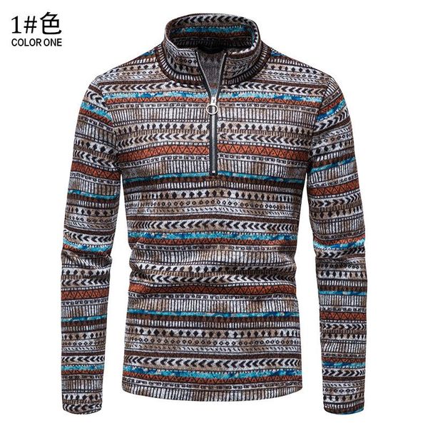 

men's sweaters mens zipper sweater casual stand collar pullover long sleeve clothes, White;black