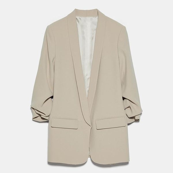 

women's suits & blazers 2021 de moda las mujeres color , ropa casual oficina traje chaqueta bolsillos abrigo manga larga chaque, White;black