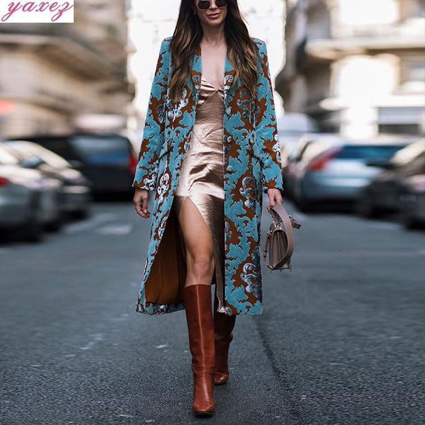 

women's trench coats 2021 overcoat loose coat england wind search fracture lead printing temperament long sleeve, Tan;black
