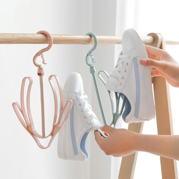 

balcony drying rack shoes hanger racks small windproof shoe hooks clothing & wardrobe storage