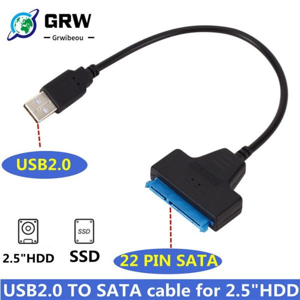 

2.0 to sata 22-pin copper core adapter and abs cable hdd ssd external hard drive conversion suitable for 2.5 inch computer cables & connecto