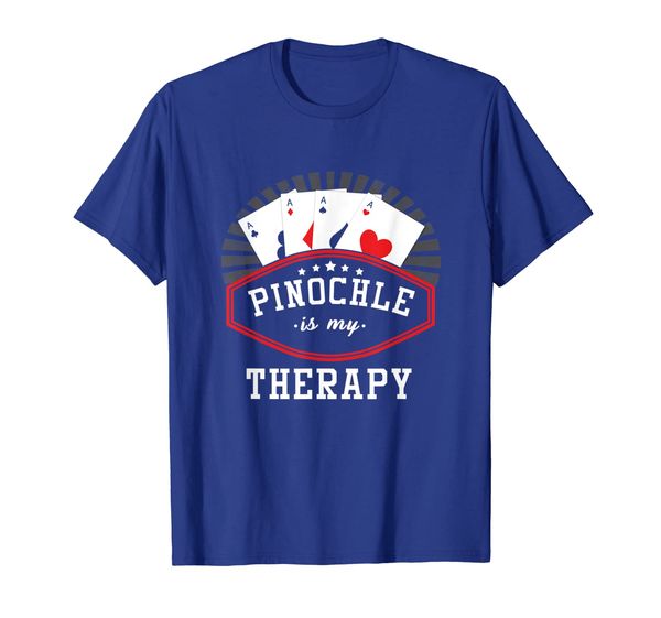 

pinochle player pinochle is my therapy play cards t-shirt t-shirt, White;black