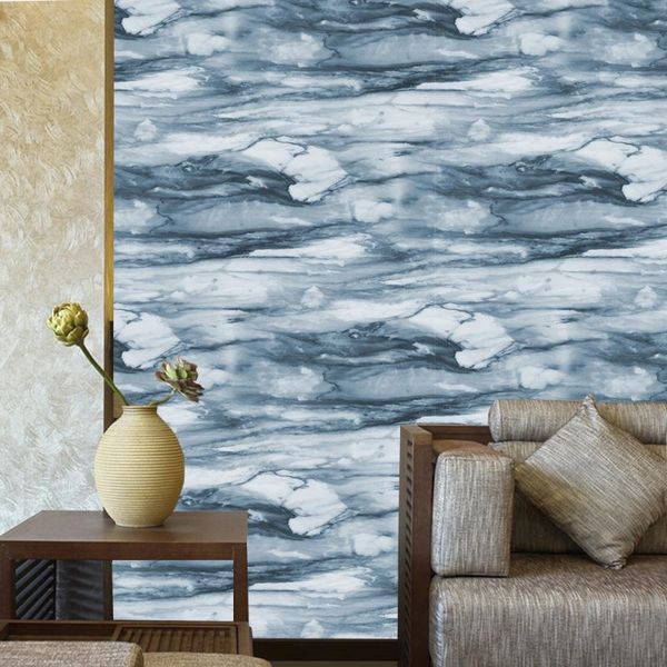 

wall stickers modern decorative films pvc self-adhesive marble wallpapers oil-proof waterproof kitchen cabinets home decor