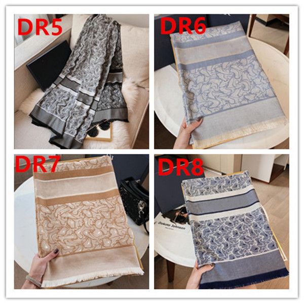 

designer womens scarf fashion dor letter print summer shawl long scarf 17 styles, Blue;gray